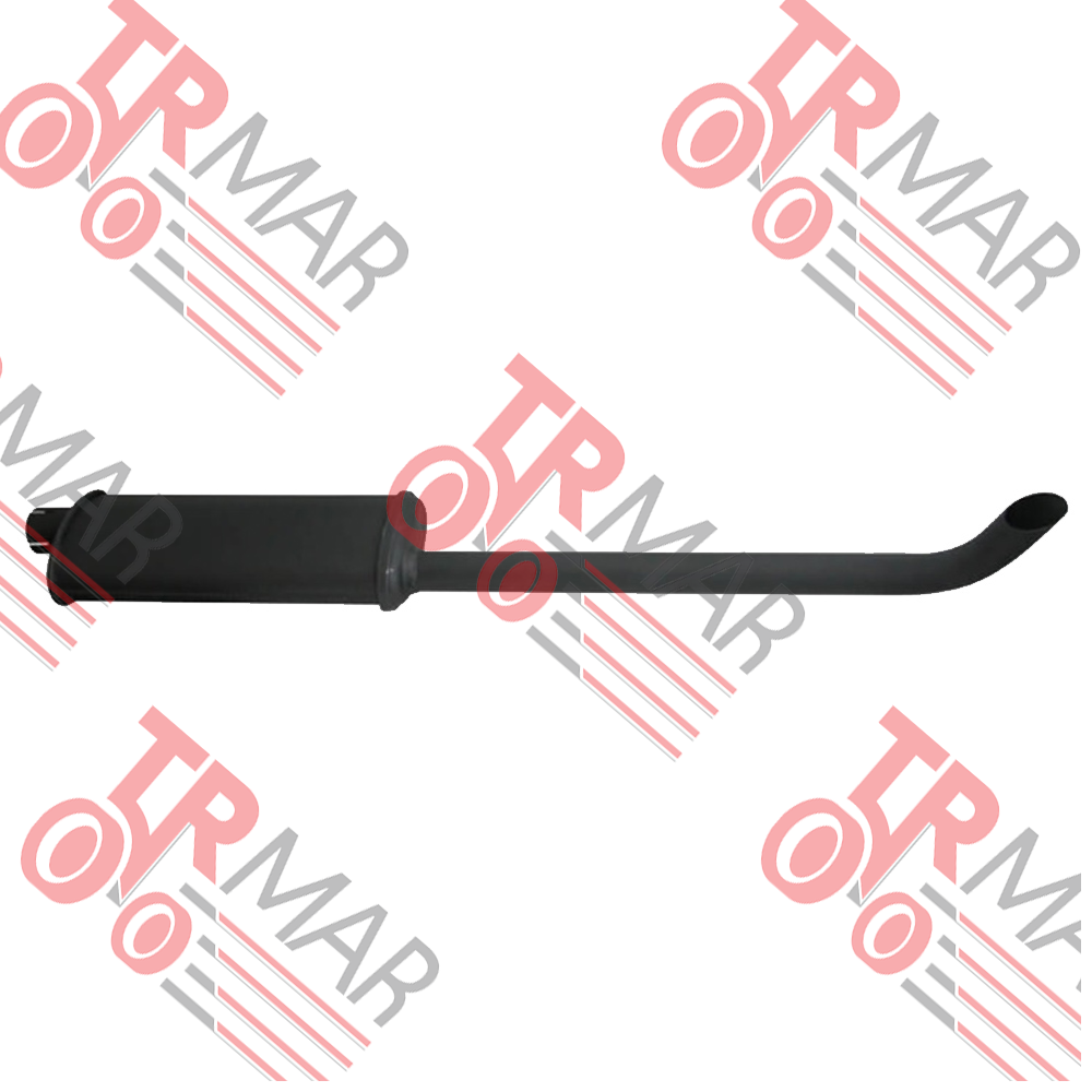 Muffler, Curved, W/Heat Treatment Painted