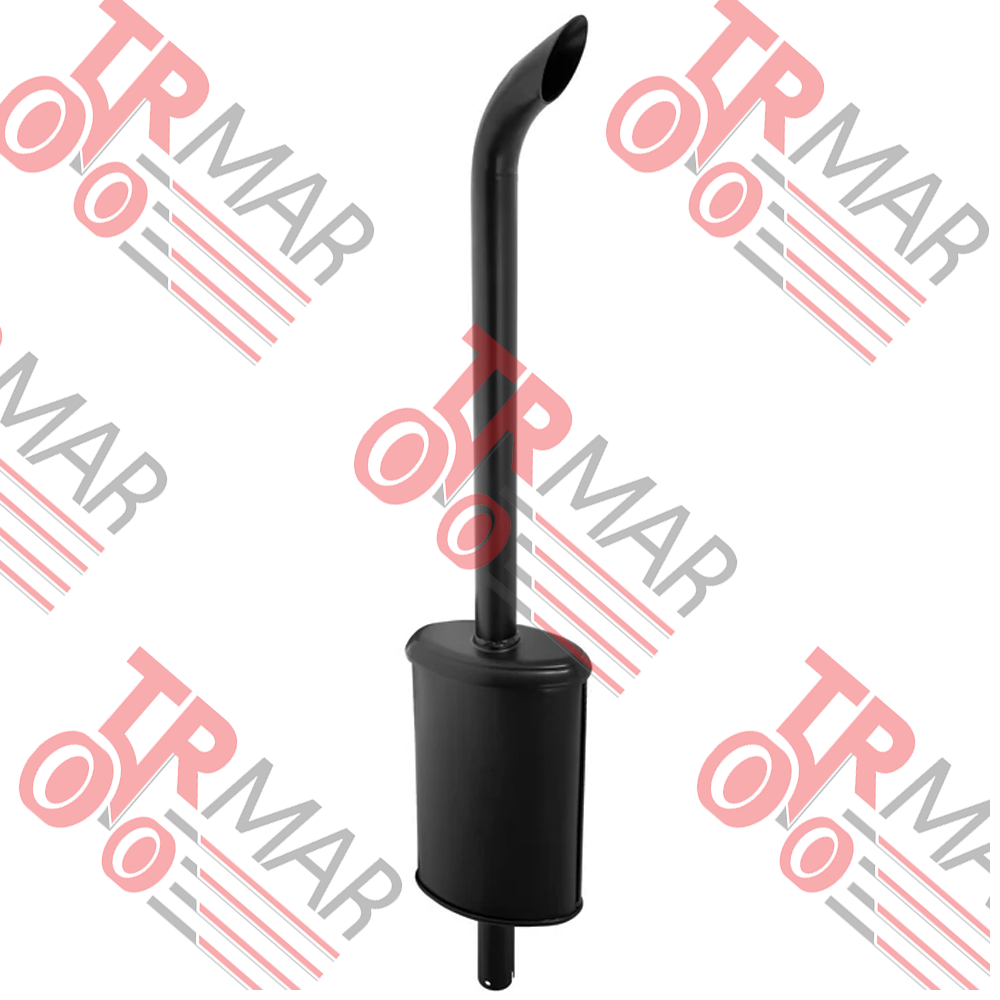 Eğri Uçlu Yanmaz Boyalı Egzost- 1230 mm